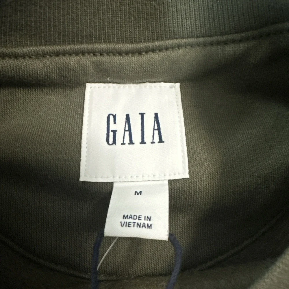 Gap x Cult Gaia Girl Size M (8) Cropped Logo Sweatshirt Vintage Soft Olive Green